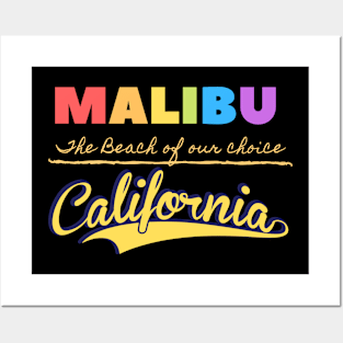 Malibu beach California City holiday Posters and Art